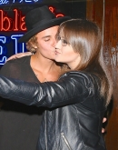Justin Bieber Kiss A Fan Outside Laugh Factory - March 11