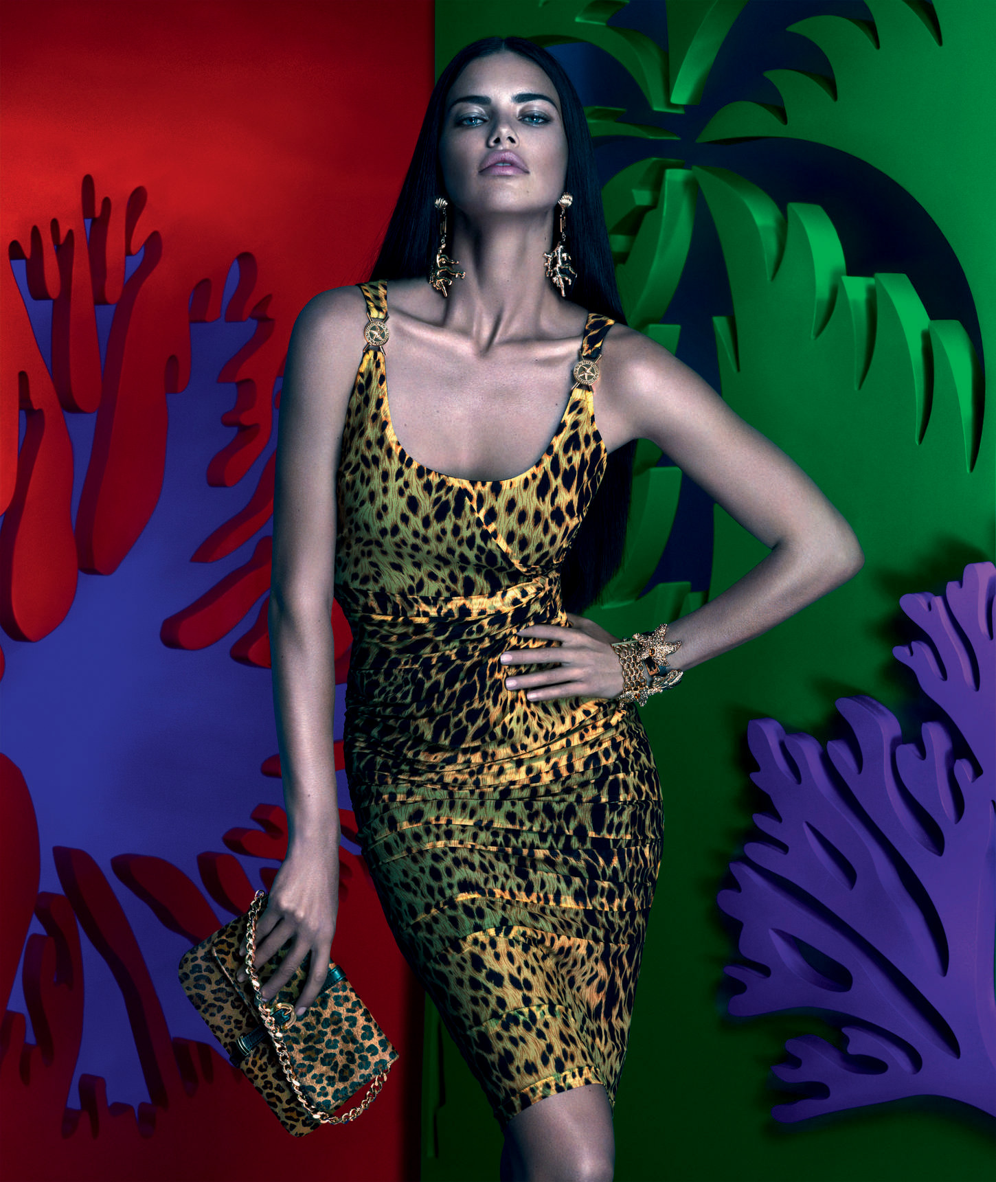 Adriana Lima for Versace x Riachuelo Collection Campaign Photoshoots