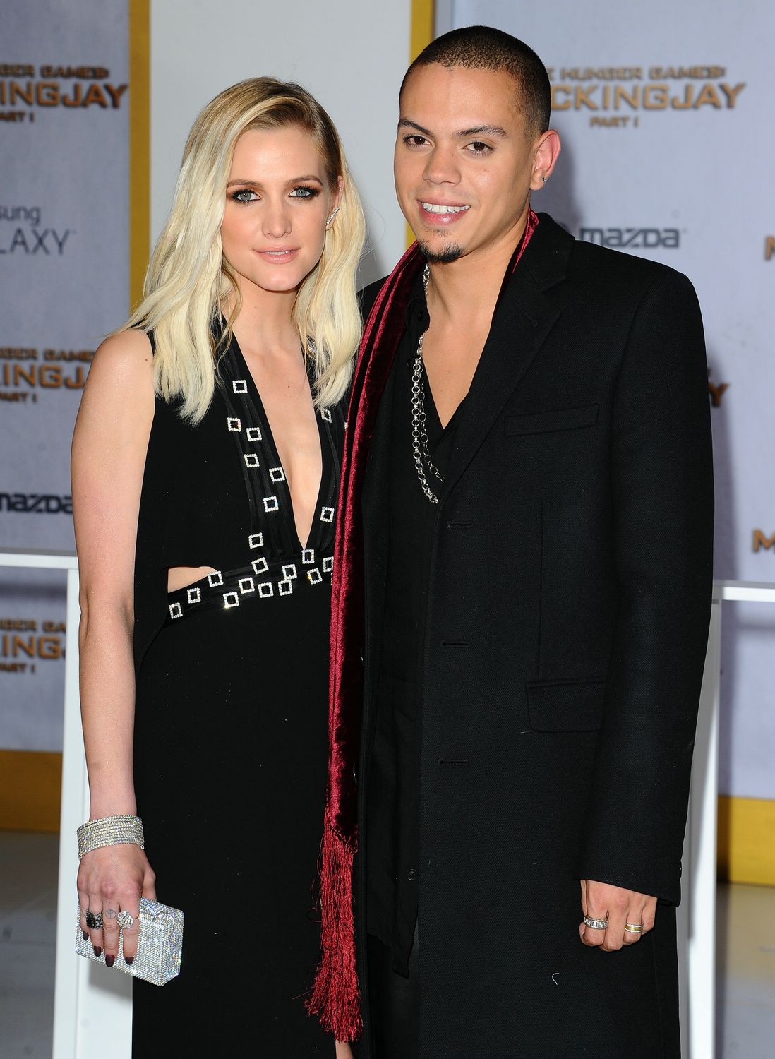 Ashlee Simpson and boyfriend Evan Ross At 'The Hunger Games: Mockingjay - Part 1' LA Premiere - November 17