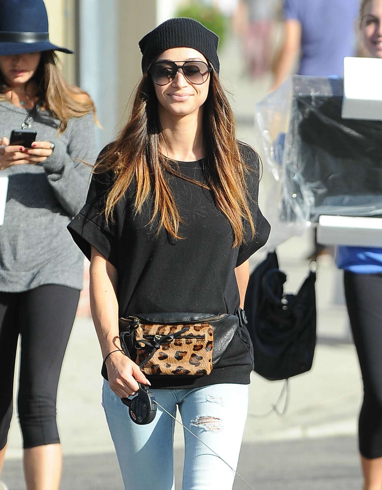 Cara Santana in West Hollywood With Her Dog - November 16