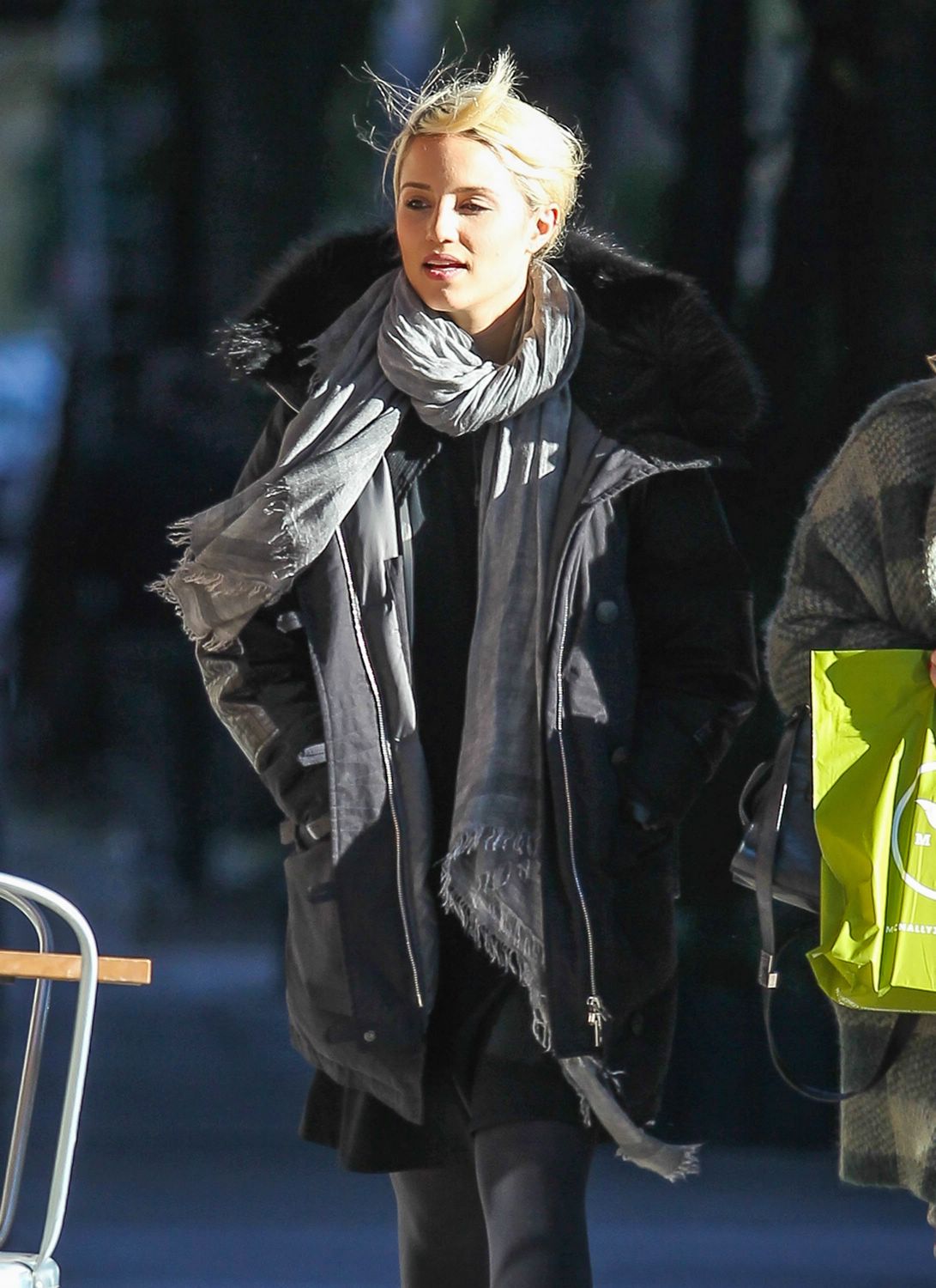'Glee' actress Dianna Agron stays bundled up while out with a friend in NYC - Novmember 18