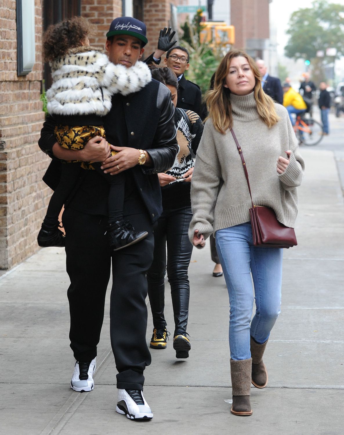 Ellen Pompeo with Husband Chris and Stella in NYC - November 12