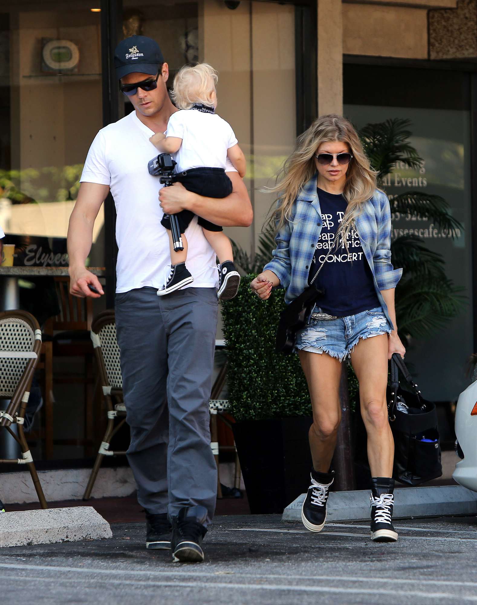 Fergie and Josh Duhamel Brings Their Son Axl Out For A Walk - November 9
