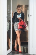 Kimberley Garner Flaunt In Mini Skirt and Red Heels As She Shops In London - November 12