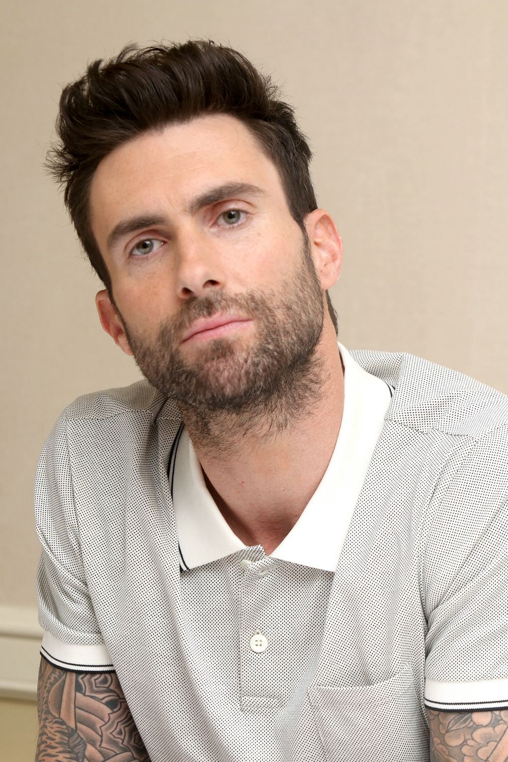 Adam Levine at the The Voice Press Conference in Los Angeles in Four Seasons Hotel in Los Angeles, CA on November 12, 2014.