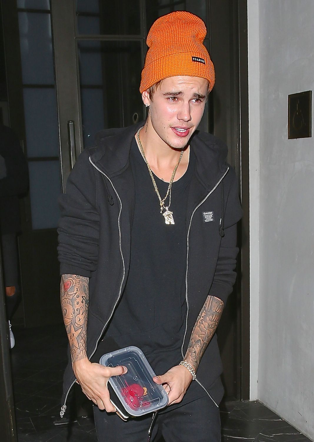 Justin Bieber Leaving Spago Restaurant - November 19