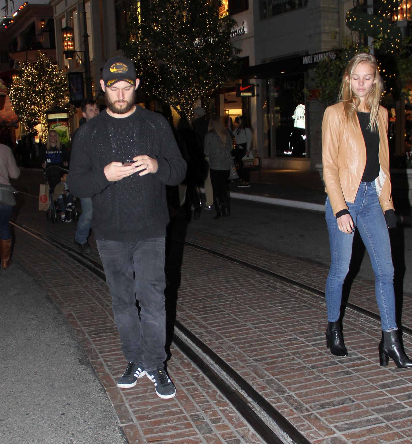 Alex Pettyfer & Girlfriend in Hollywood - December 19