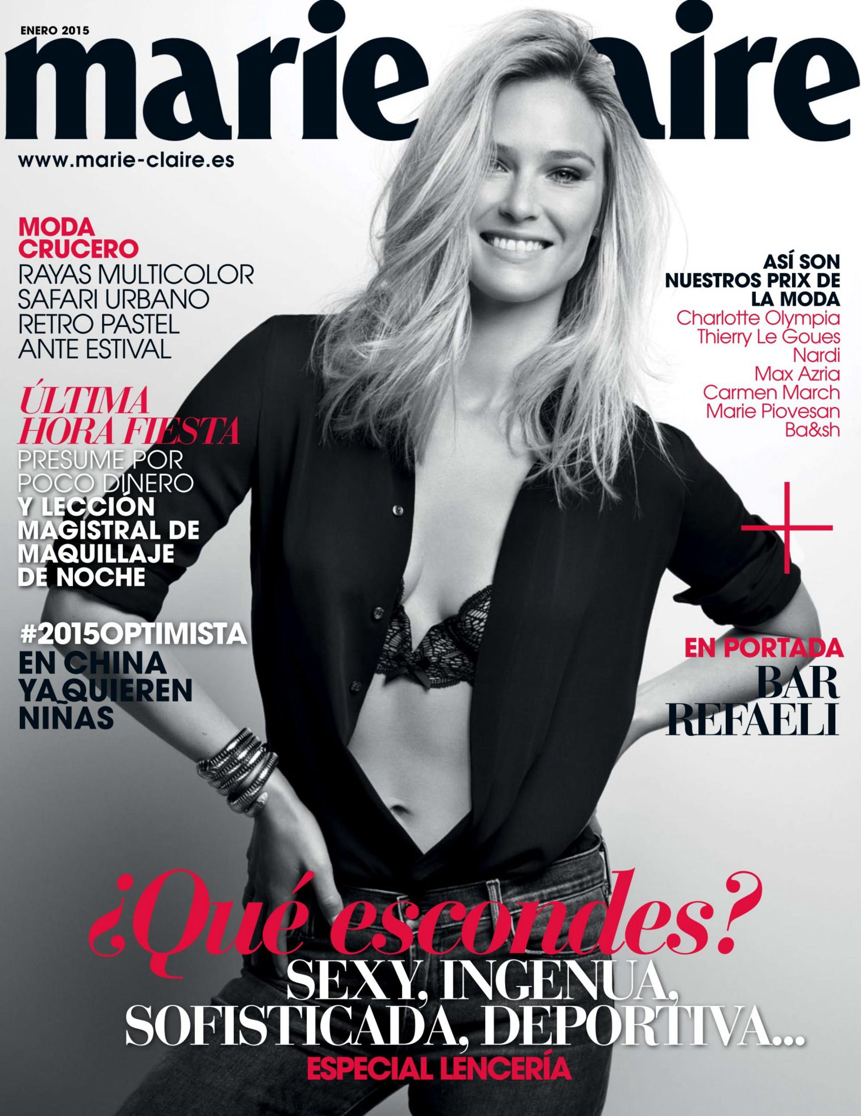 Bar Refaeli Covers Marie Claire - Spain January 2015 Issue