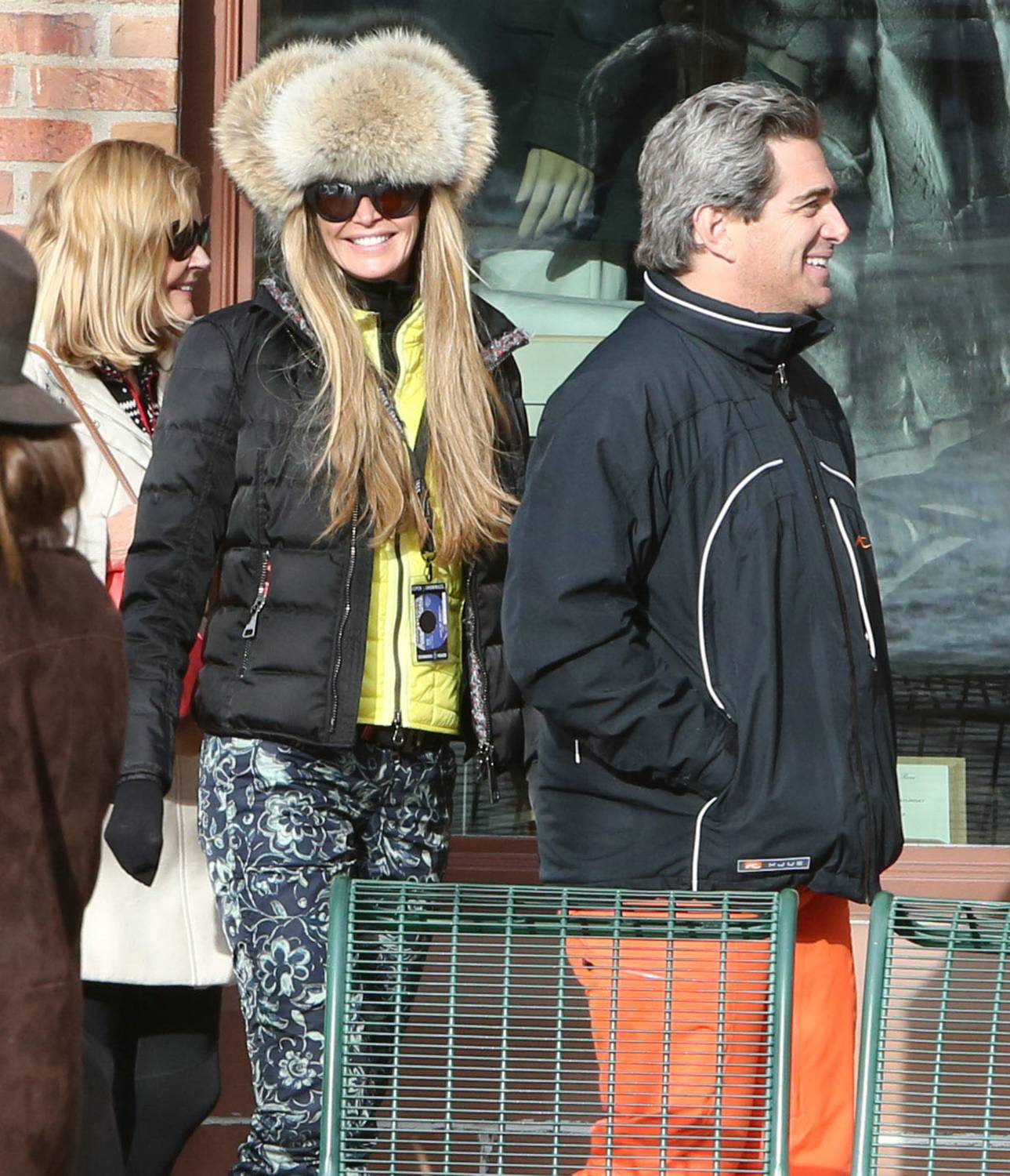 Model Elle Macpherson and her husband Jeffrey Soffer spotted out and about in Aspen, Colorado on December 20, 2014.