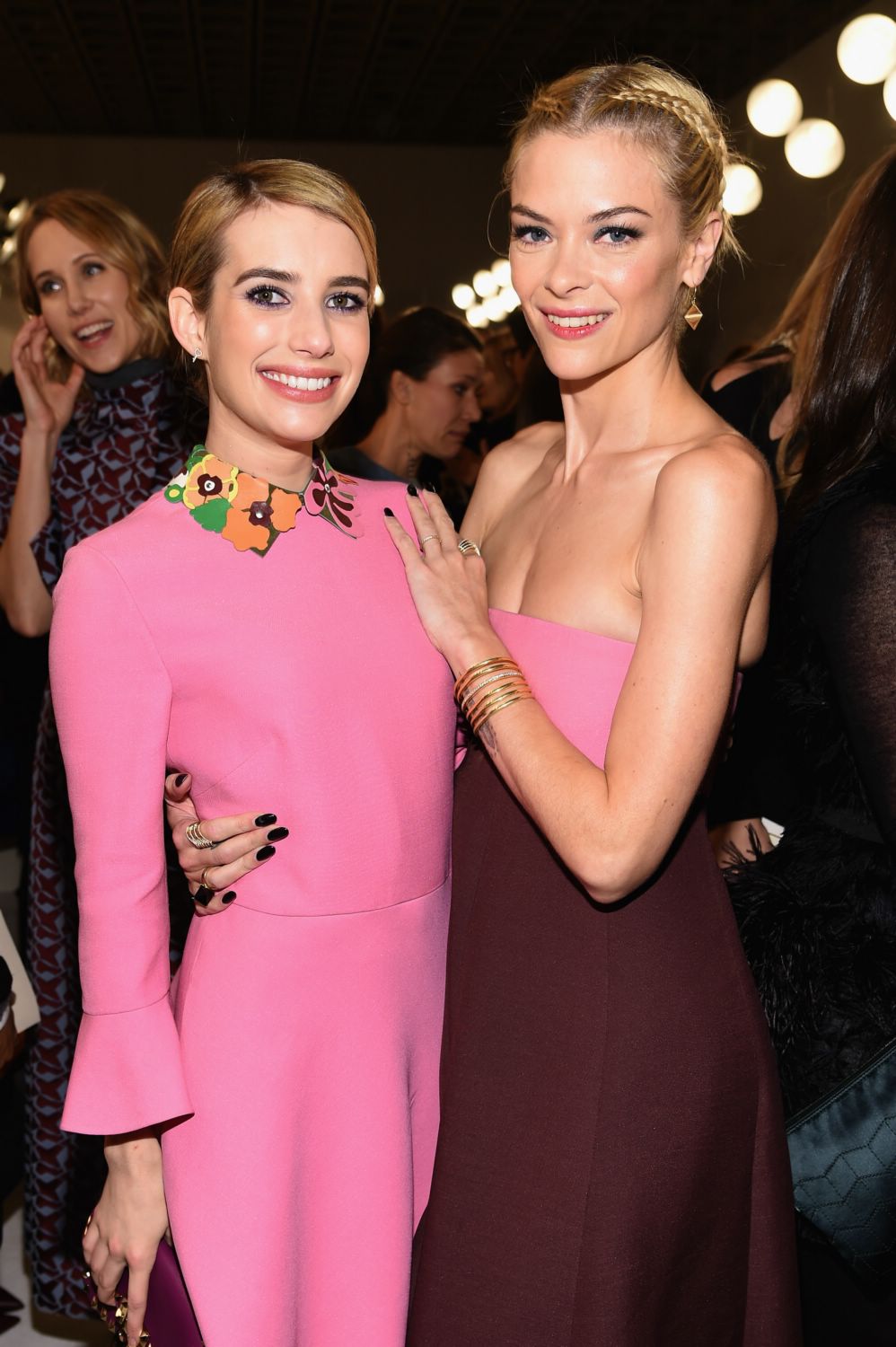 Actors Jamie King and Emma Roberts attend the Valentino Sala Bianca 945 Event on December 10, 2014 in New York City.