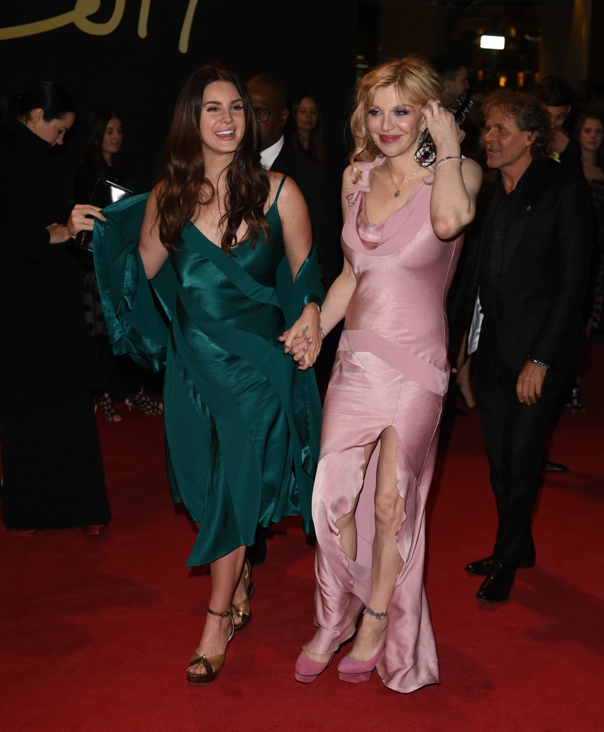 Singers Lana Del Rey and Courtney Love attend the British Fashion Awards at London Coliseum on December 1, 2014 in London, England.