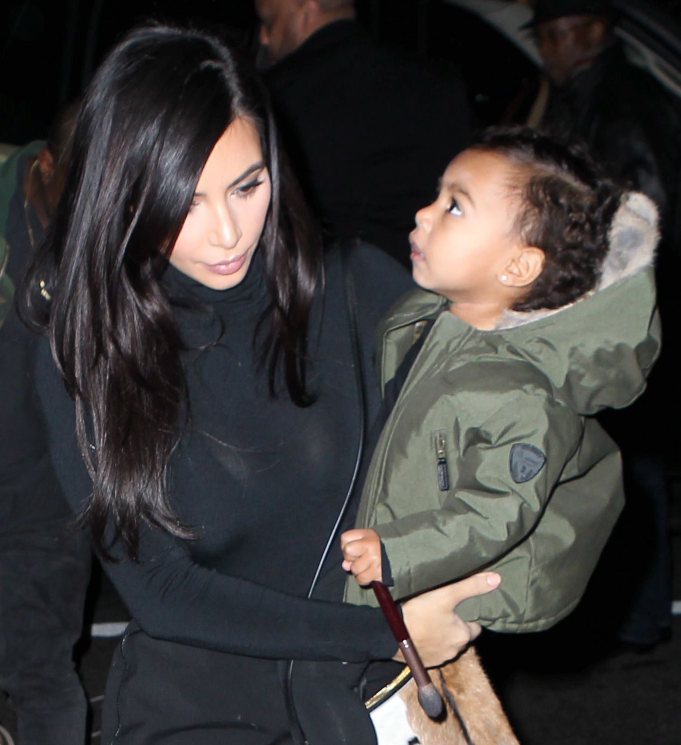 Kim Kardashian and Kanye West With North West in New York - December 21