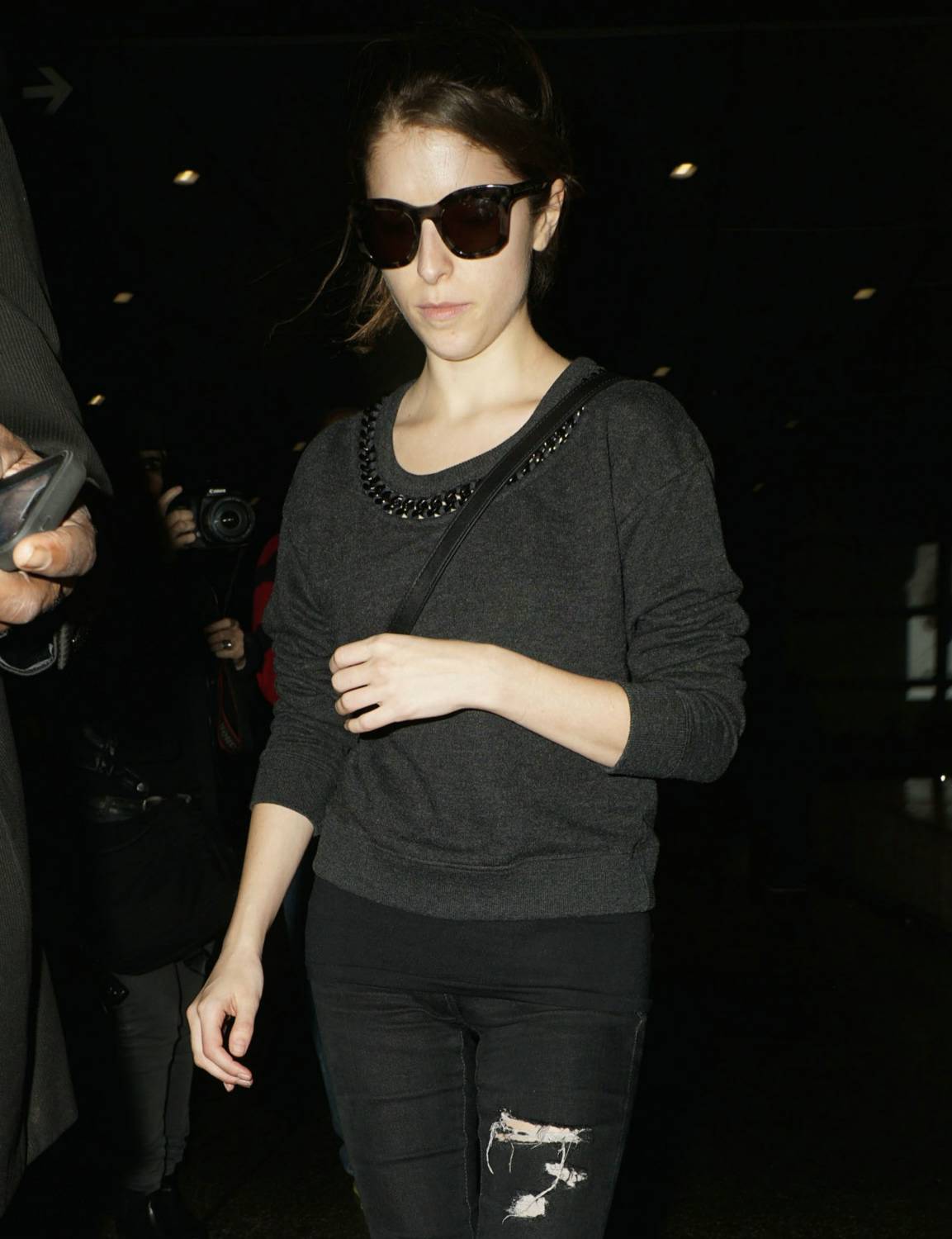 'Pitch Perfect 2' actress Anna Kendrick arriving on a flight at LAX airport in Los Angeles, California on December 2, 2014.