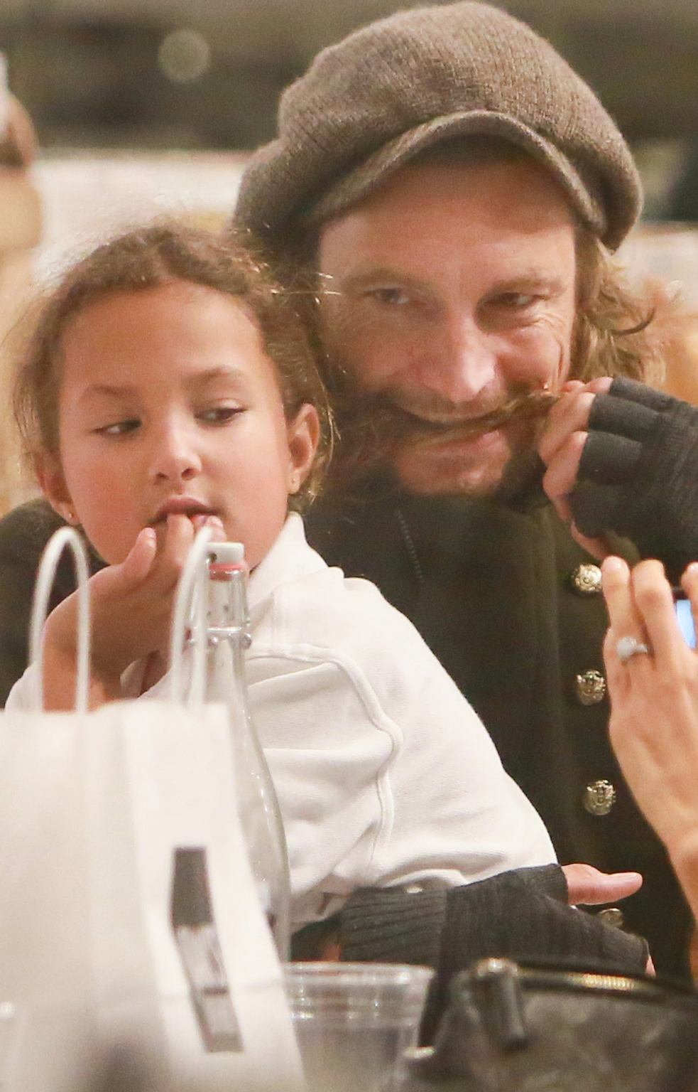 Gabriel Aubry Chills With His Daughter Nahla's - December 3