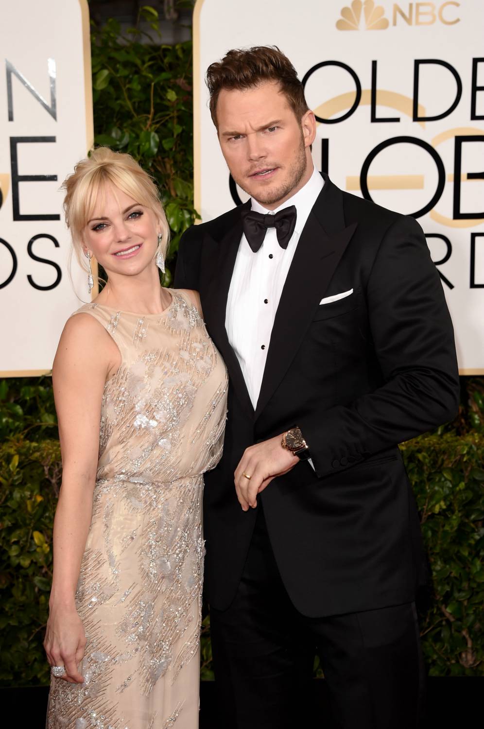 Anna Faris and Chris Pratt at 72nd Annual Golden Globe Awards - January 11