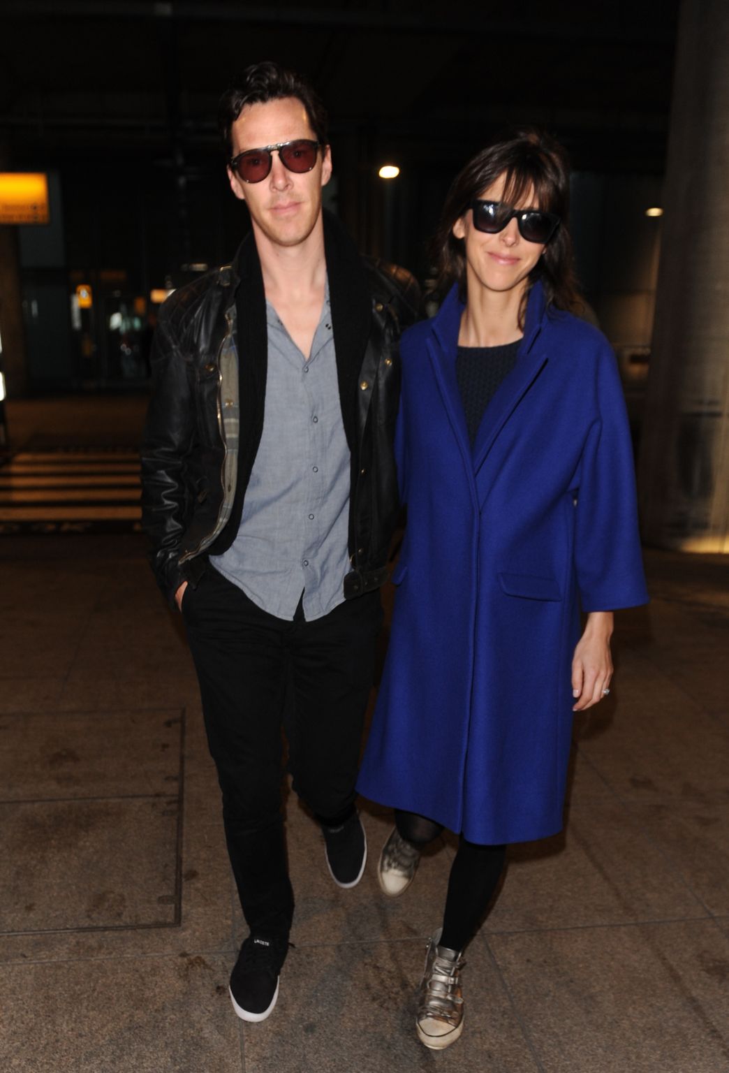 Benedict Cumberbatch With His fiance Sophie Hunter in Heathrow airport - January 13