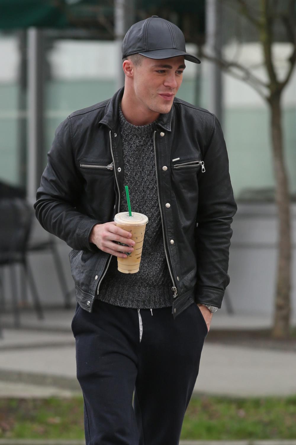 Colton Haynes Grabs Iced Coffee in Vancouver - January 25