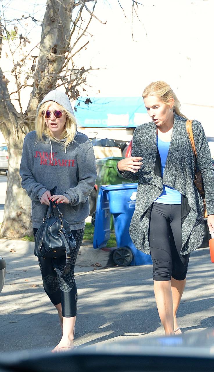 Dakota Fanning Leaving Pilates Class Together - January 8