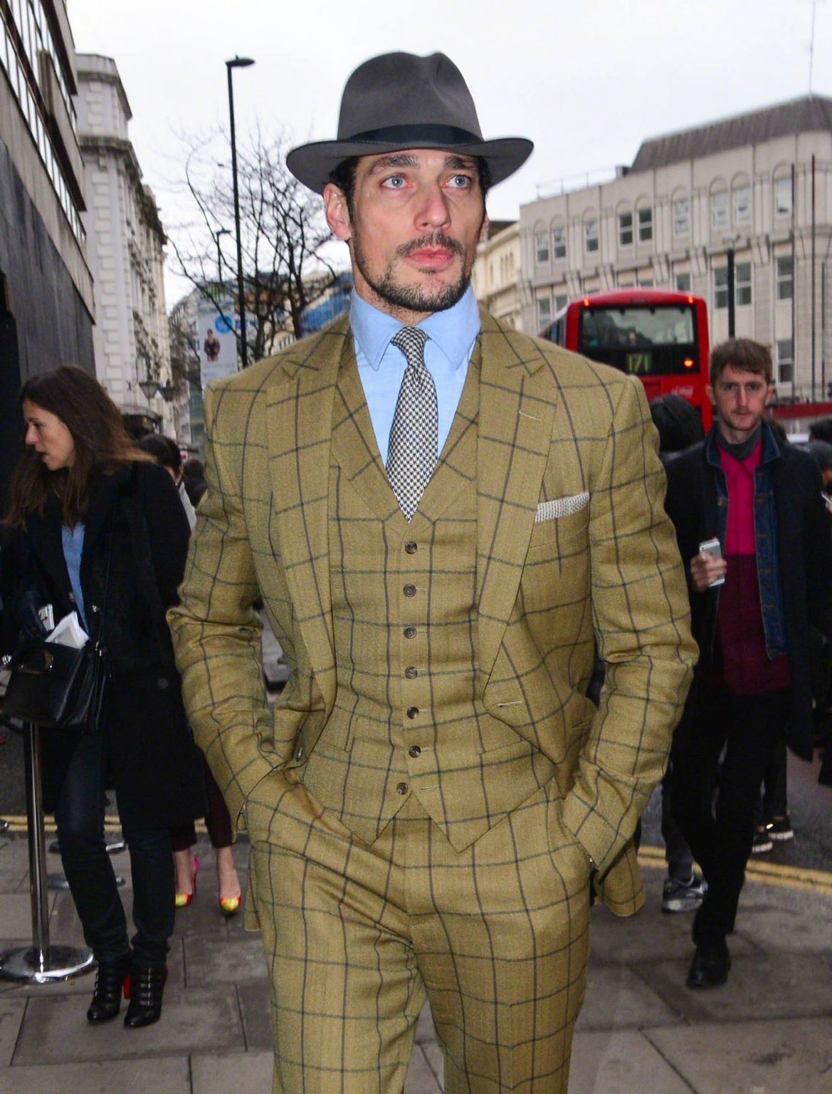 David Gandy At Burberry Prorsum show at the London Collections: Men AW15 - January 12