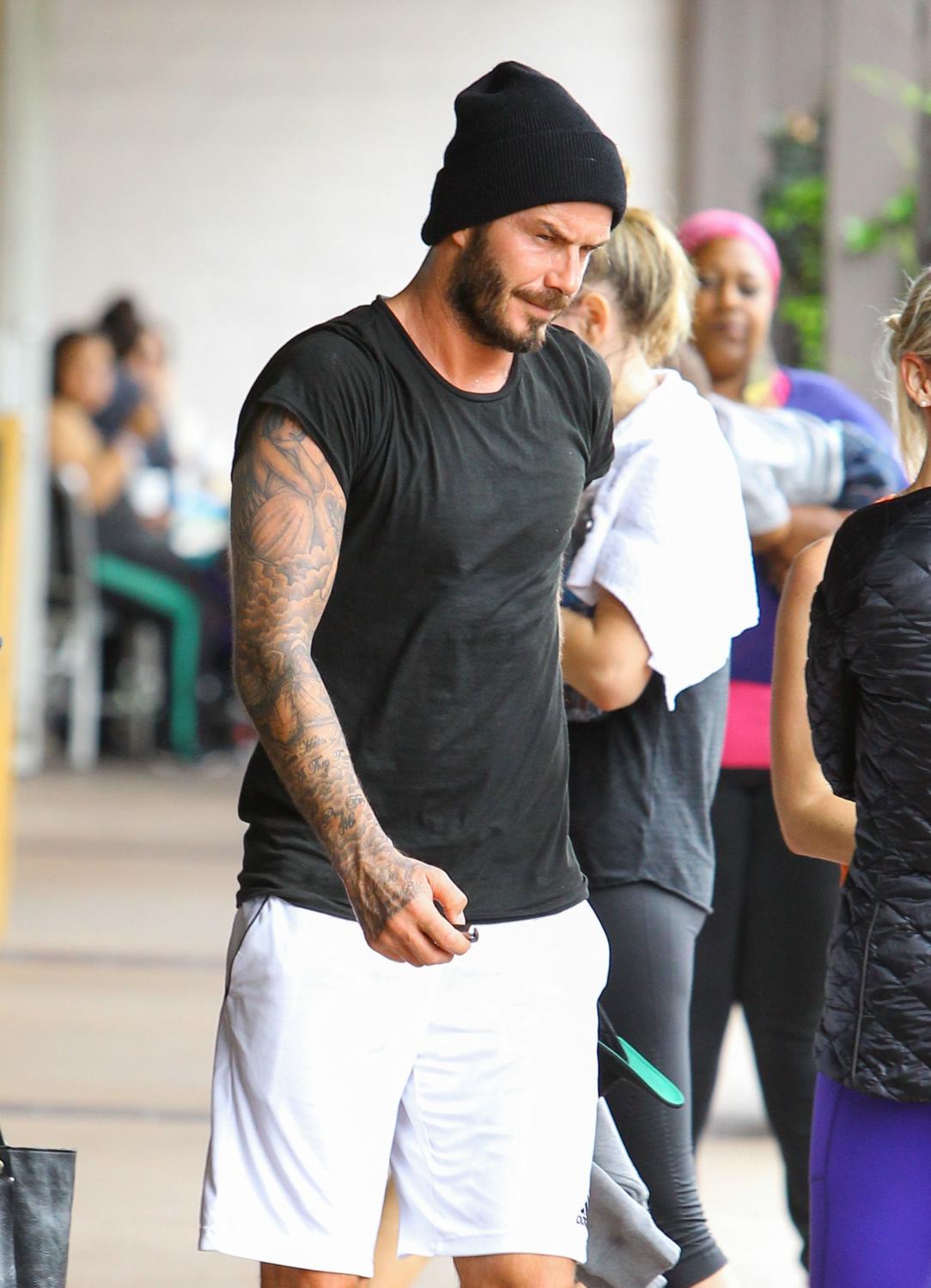 David Beckham Workout at Soulcycle Gym - January 29