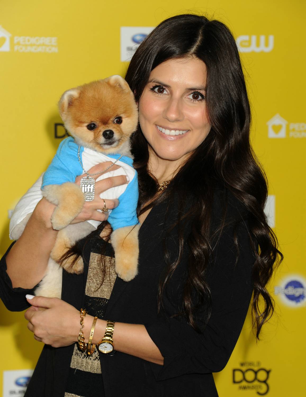 Jiff The Dog attends The World Dog Awards in Santa Monica, California on January 10, 2015.