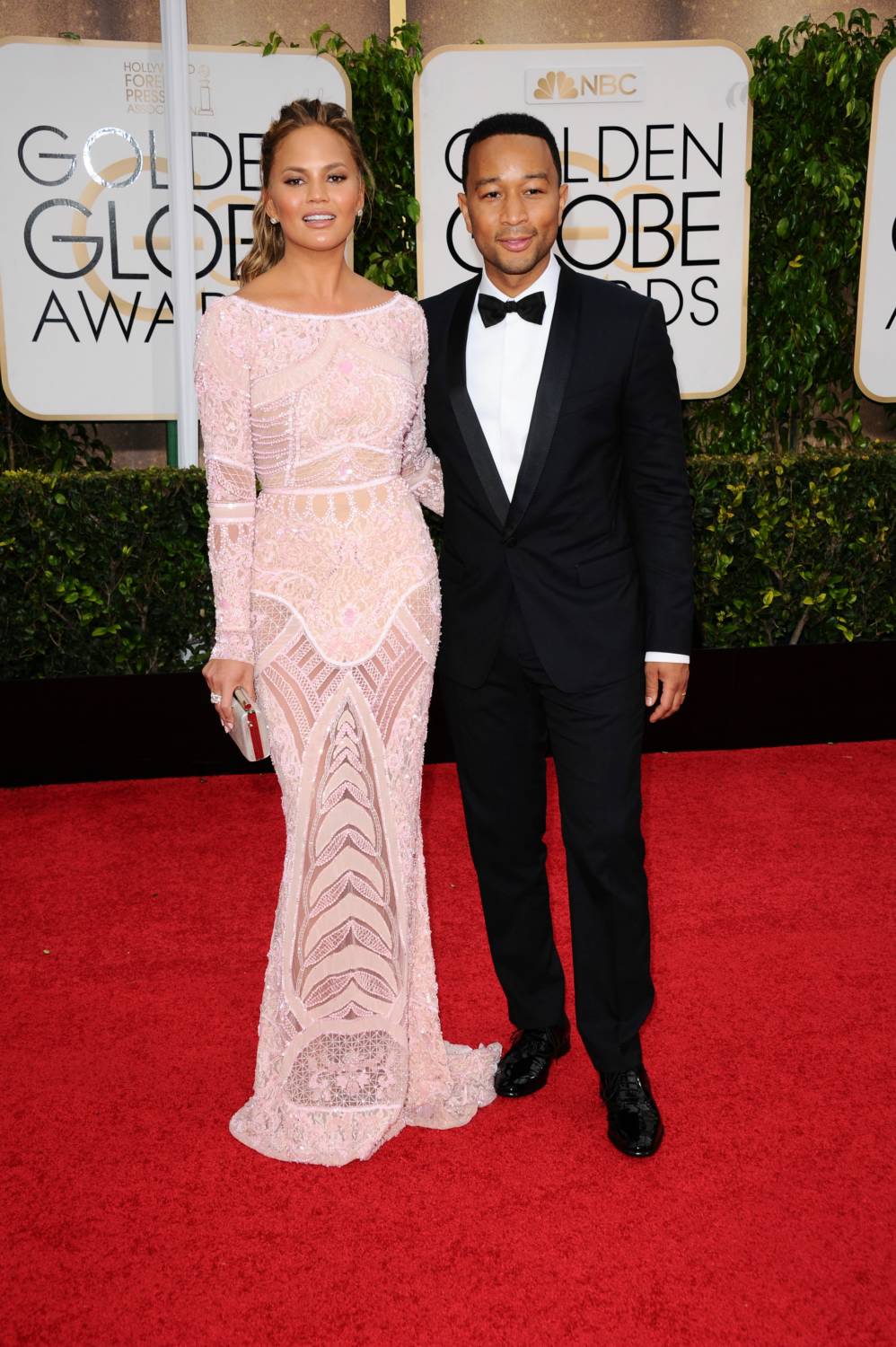 John Legend and Chrissy Teigen at 72nd Annual Golden Globe Awards - January 11