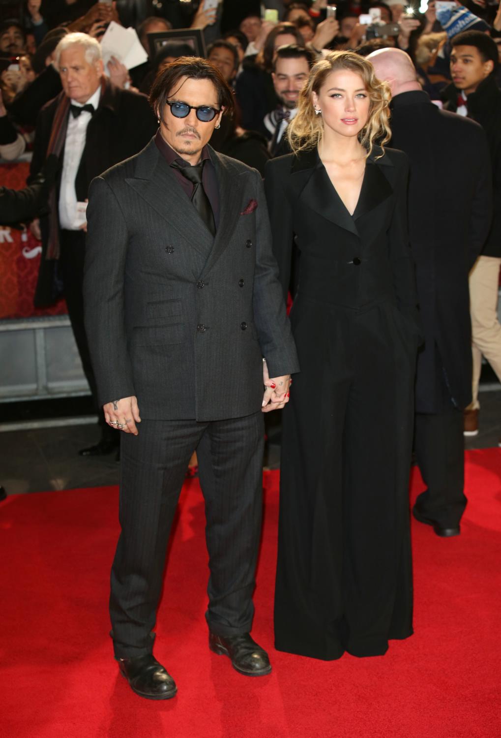 Amber Heard and Johnny Depp Attend Mortdecai UK Premiere - January 19