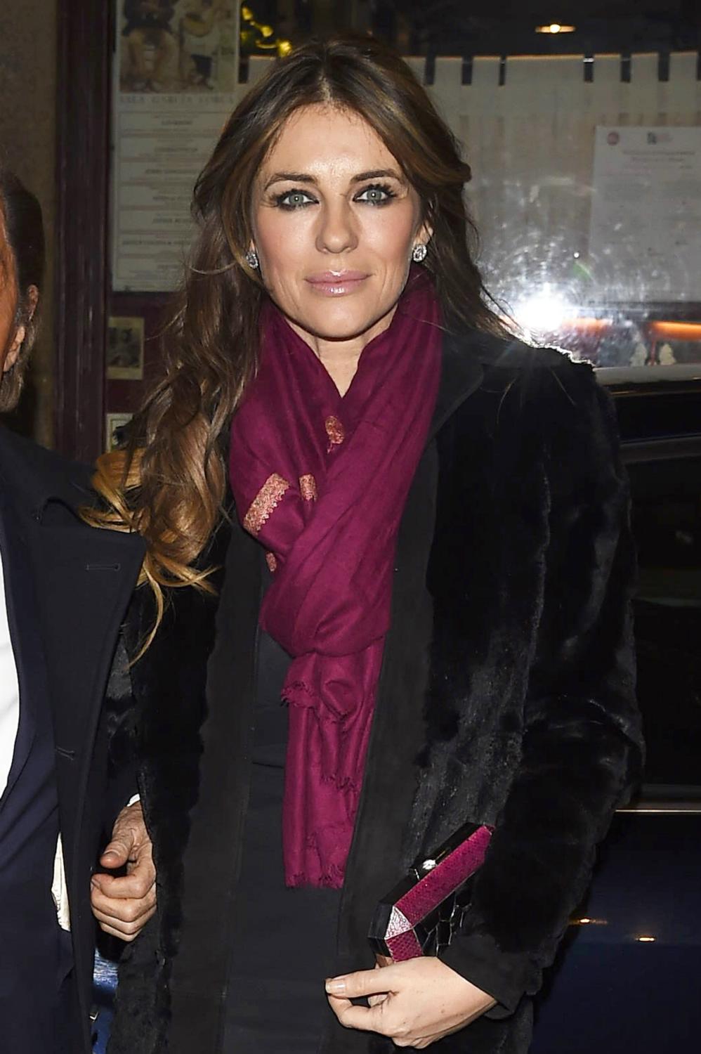 Elizabeth Hurley Attends Giancarlo Giammetti Birthday Party - February 5