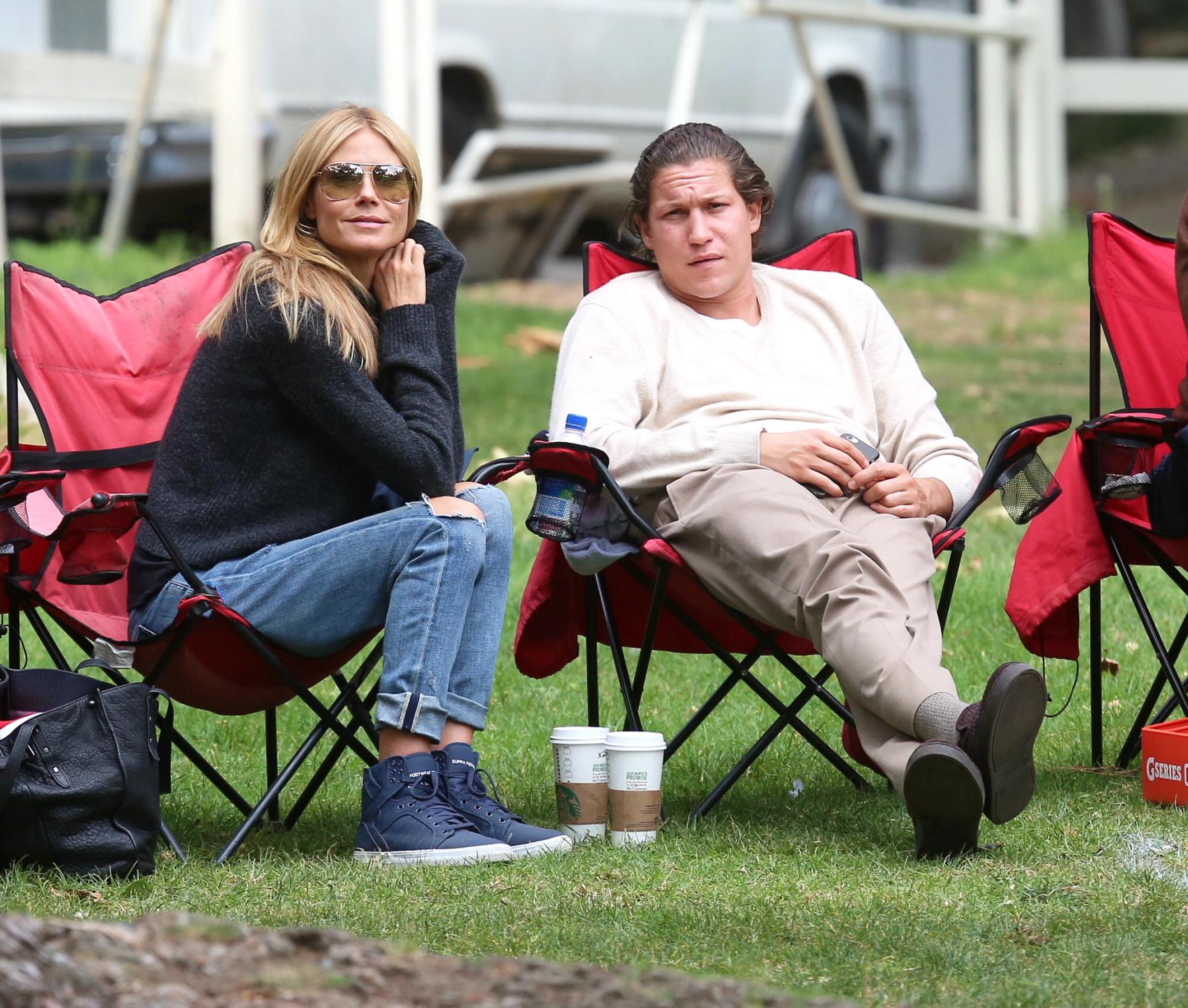 Heidi Klum with Boyfriend Vita Schnabel Enjoy Saturday Soccer in Brentwood - February 21