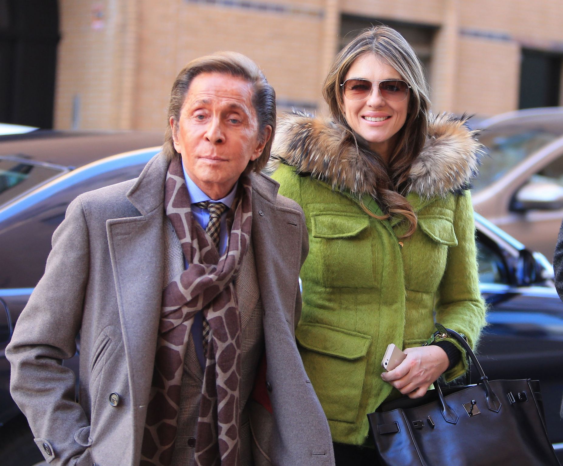 Elizabeth Hurley and Valentino Garavani in Madrid, Spain - February 6