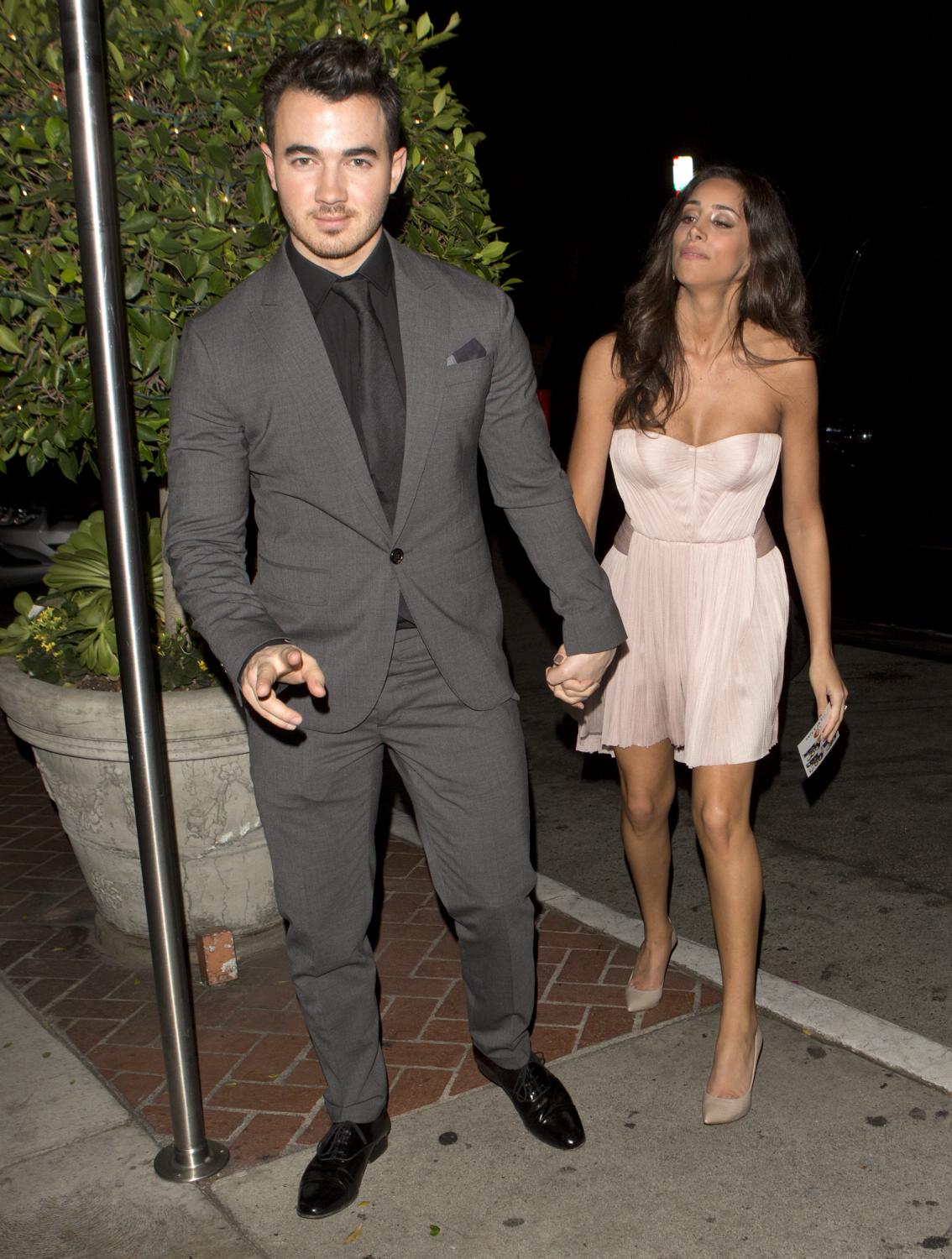 Kevin Jonas and his wife at Sunset Marquis Hotel - Feb 23