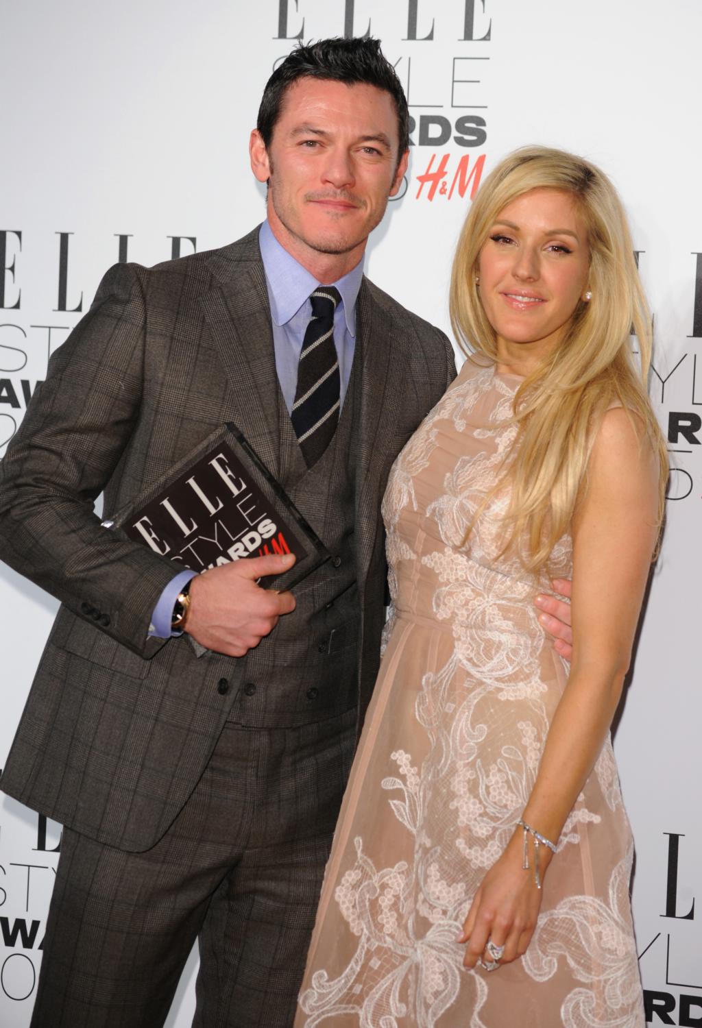 Luke Evans and Ellie Goulding pose together for ELLE Style Awards 2015 - Feb 24