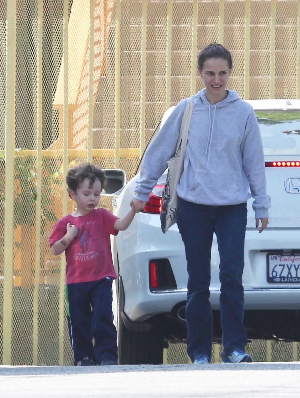 Natalie Portman Brings Son Out - February 18