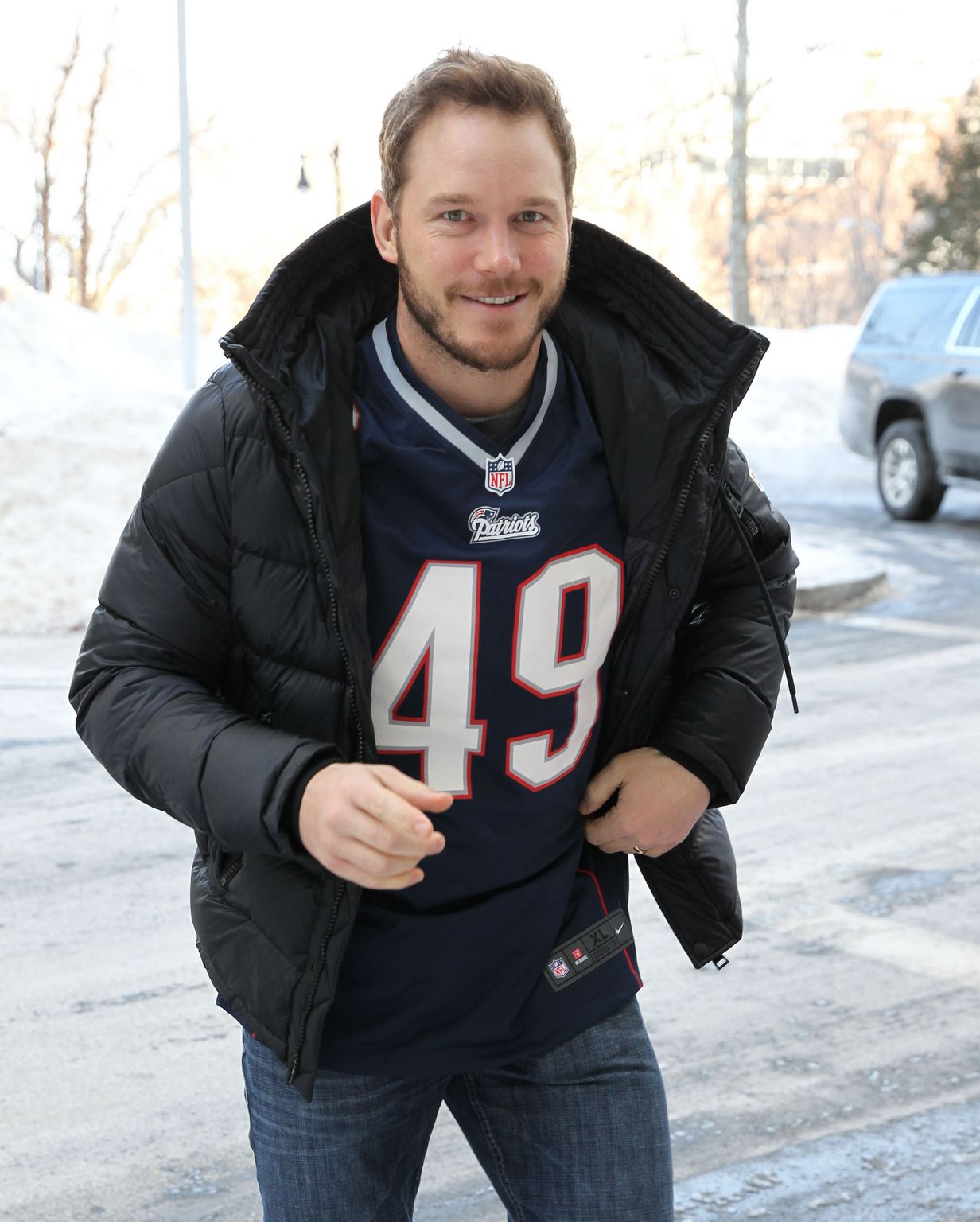 Chris Pratt in Boston, Massachusetts - February 6