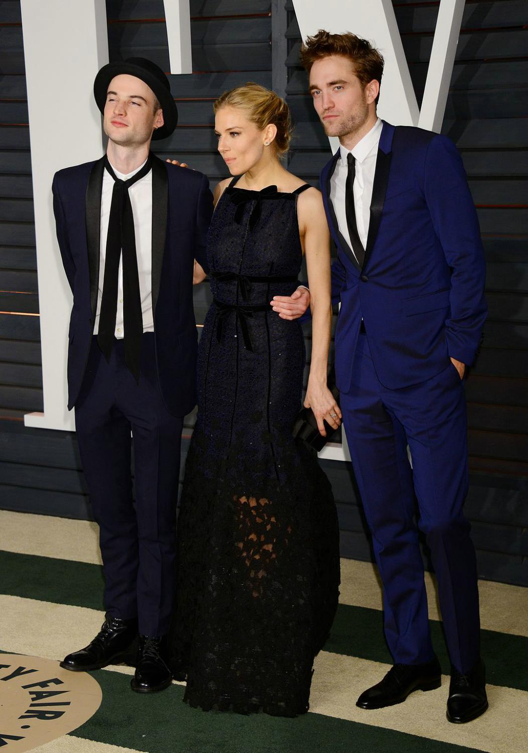 Robert Pattinson with Sienna-Miller and Tom Sturridge attends 2015 Vanity Fair Oscar Party - Feb 22