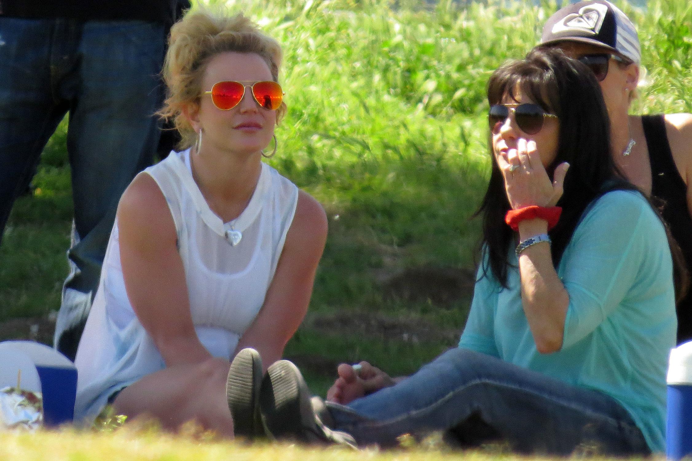 Britney Spears Watches Her Sons First Soccer Game with Mum Lynn in LA - March 7