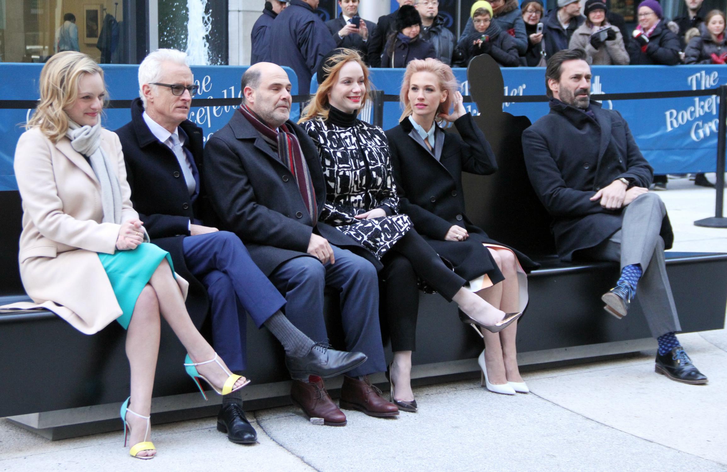 January Jones with Jon Hamm and Christina Hendricks at Mad Men Special Screening – March 23