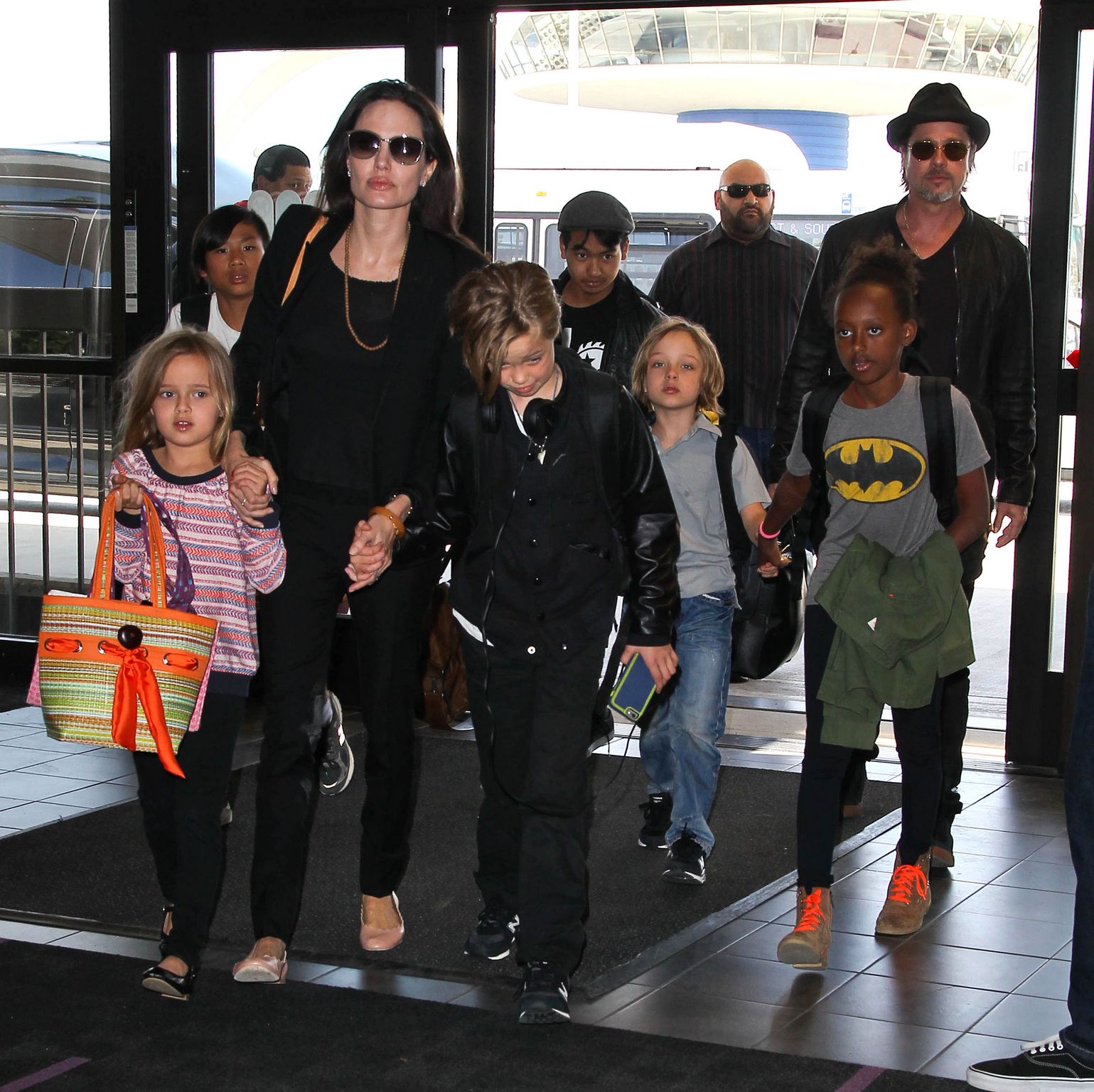 Brad Pitt and Angelina Jolie at LAX Airport - June 6
