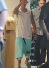 Justin Bieber Arrives at Studio in Los Angeles - July 23