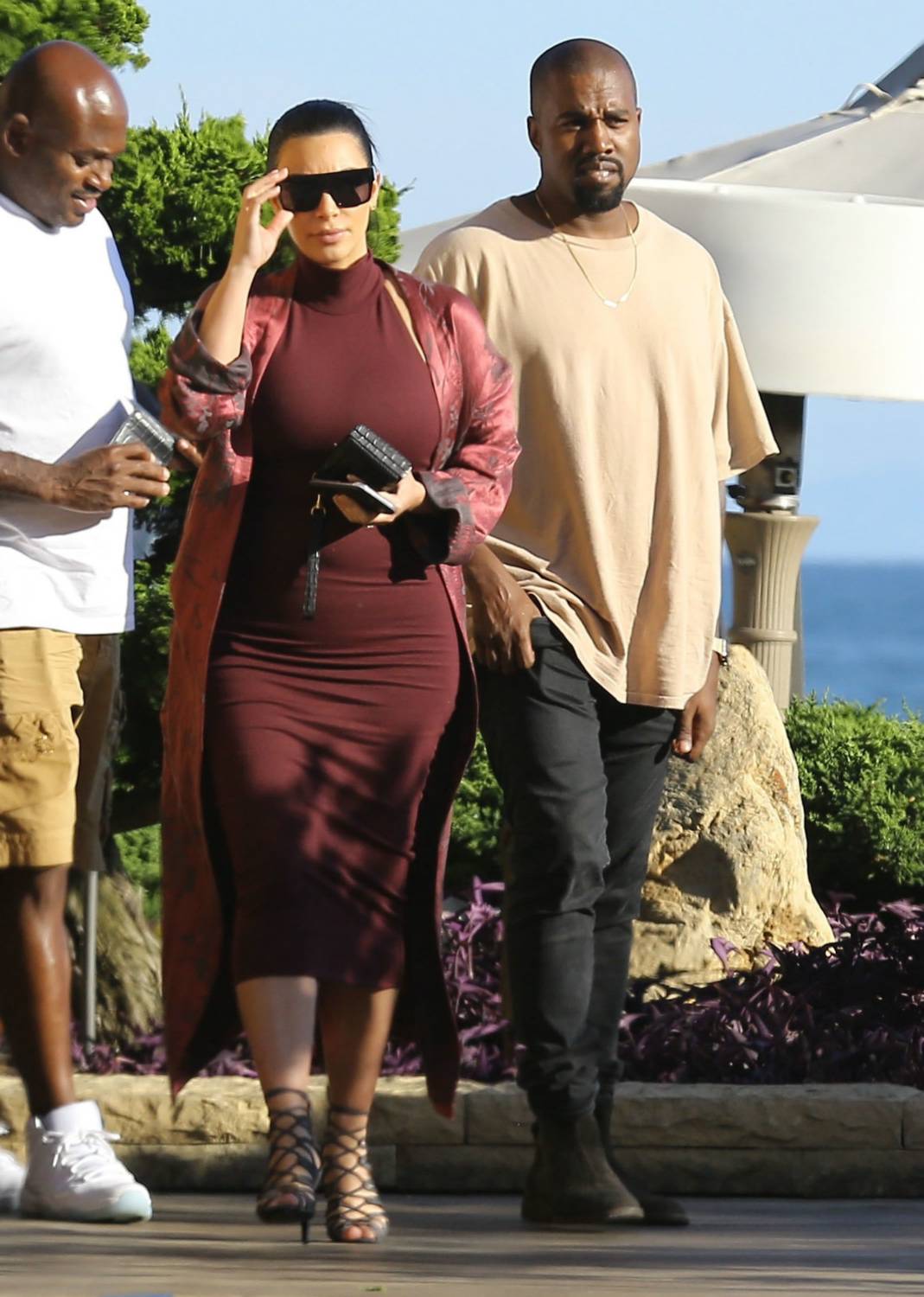 Kim Kardashian and husband Kanye West Lunch Date in Malibu - July 11
