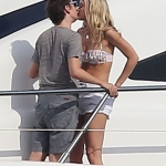 Matt Bellamy and Elle Evans on a yacht in Saint-Tropez – July 15