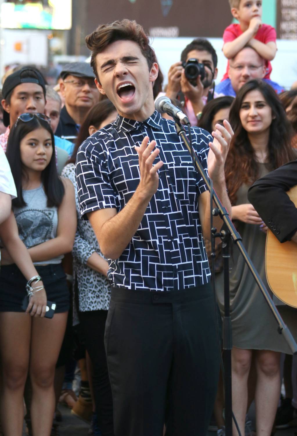Nathan Sykes Films Music Video in NYC - July 23