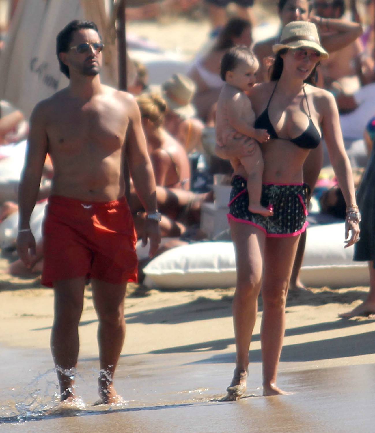 Tamara Ecclestone and husband Jay Rutland Out with Their Daughter in Greece - July 17