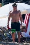 Rob Lowe On The Beach in Hawaii - December 31