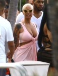 Amber Rose Taking Time Off Relaxing By The Pool - January 17