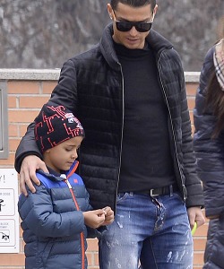 Cristiano Ronaldo Picks Up His Son Cristiano Ronaldo Jr From School – January 21