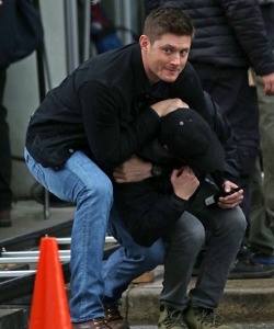Jensen Ackles, Jared Padalecki and Misha Collins Film Supernatual – March 11