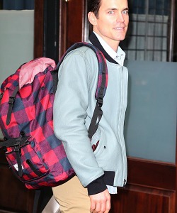 Matt Bomer Spotted Outside His Hotel – March 31