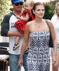 Stephen Amell in Marbella With Wife and Daughter – May 23